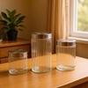 Hũ thuỷ tinh đựng thực phẩm nắp inox vặn tròn 2100ml