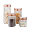 Hũ thuỷ tinh đựng thực phẩm nắp inox vặn tròn 1250ml
