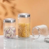 Hũ thuỷ tinh đựng thực phẩm nắp inox vặn tròn 1650ml