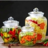 Hũ thủy tinh sọc đựng thực phẩm nắp đậy hình trái bí 2200ml