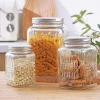 Hũ thủy tinh đựng thực phẩm nắp thiếc vặn tròn 2000ml