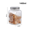 Hũ thủy tinh đựng thực phẩm nắp thiếc vặn tròn 1450ml