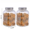 Hũ thủy tinh đựng thực phẩm nắp thiếc vặn tròn 2000ml