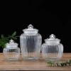 Hũ thủy tinh sọc đựng thực phẩm nắp đậy hình trái bí 2200ml