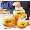 Hũ thủy tinh sọc đựng thực phẩm nắp đậy hình trái bí 2200ml