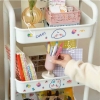 Kệ đựng đồ đa năng 3 tầng kèm sticker dễ thương