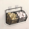 Giỏ lưới dán tường đựng đồ dùng tiện dụng 2 ngăn KST002