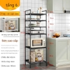 Kệ nhà bếp đa năng 6 tầng khung thép chữ nhật