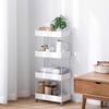 Kệ nhựa để đồ 4 tầng đa năng có bánh xe size lớn