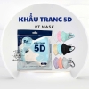 Túi 10 cái khẩu trang y tế 5D PTMask kháng khuẩn