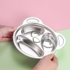Khay cơm inox 3 ngăn hình mặt gấu cho bé cao cấp