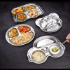 Khay cơm inox 3 ngăn hình mặt gấu cho bé cao cấp