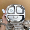 Khay cơm inox 3 ngăn kèm muỗng cho bé cao cấp