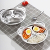 Khay cơm inox 3 ngăn hình mặt gấu cho bé cao cấp