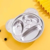 Khay cơm inox 3 ngăn hình mặt gấu cho bé cao cấp