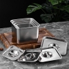 Khay inox đựng thực phẩm 1/9 size 6.5cm kèm nắp đậy