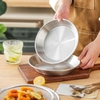 Set khay inox kèm vỉ lưới lọc dầu tiện lợi size 20cm