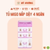 Tủ Migo để bàn 4 ngăn nắp đậy VH 9165