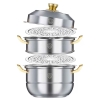 Nồi hấp inox 3 tầng loại dày cao cấp size 30cm