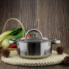 Nồi inox nấu thức ăn kèm nắp size 16cm