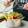 Nồi súp nắp thuỷ tinh nấu ăn đa năng size 18cm