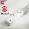 Ổ cắm điện Deli 3 ổ cắm chịu tải an toàn ET401