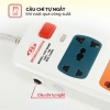 Ổ cắm điện có cầu chì tự động 6 lỗ + 2USB dây 3m HJD 0248B-2U