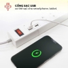 Ổ cắm điện chịu nhiệt 4 ổ cắm + 2 USB dây 3m HJD 0114R-2U