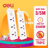Ổ cắm điện Deli 3 ổ cắm chịu tải an toàn ET401