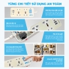 Ổ cắm điện nối dài AC AESG01232 - UCQ 8 cổng (USB & Type-C) 2500W, an toàn chống cháy