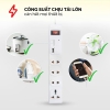 Ổ cắm điện chịu nhiệt 4 ổ cắm + 2 USB dây 3m HJD 0114R-2U