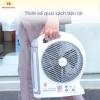 Quạt sạc tích điện dạng hộp có đèn LED HJD FL-103