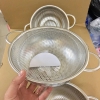 Rổ inox không gỉ sét có quai cầm size 31.5cm