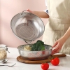 Rổ inox không gỉ sét có quai cầm size 31.5cm