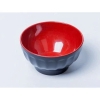 Tô sọc đựng thức ăn Melamine đen đỏ 2 lớp size 18.7cm SE-18