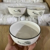 Set 10 bát sứ ăn cơm hoạ tiết đơn giản size 4.5