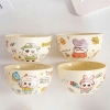 Set 4 bát sứ ăn cơm siêu cute hình hoạt hình size 4.5inch