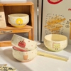 Set 4 bát sứ ăn cơm siêu cute hình trái cây size 4.5inch