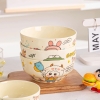 Set 4 bát sứ ăn cơm siêu cute hình hoạt hình size 4.5inch