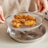 Set khay inox kèm vỉ lưới lọc dầu tiện lợi size 20cm