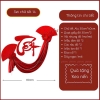 Set trang trí Tết vải nhung đỏ may mắn