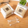Set 12 túi 100 tăm bông 2 đầu thân gỗ tiện dụng