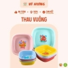 Thau nhựa Vuông Vĩ Hưng có bông 4T2 6694B