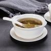 Thố sứ men trắng kèm nắp đậy dùng chưng yến cao cấp