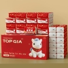 Thùng 20 gói khăn giấy đa sắc tặng kèm ngựa bông Topgia
