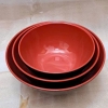 Tô đựng thức ăn Melamine đen đỏ 2 lớp size 20.2cm TOD5