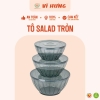 Tô trộn salad tròn nhựa Vĩ Hưng size nhỏ 1700ml