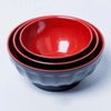 Tô sọc đựng thức ăn Melamine đen đỏ 2 lớp size 18.7cm SE-18
