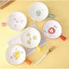 Tô sứ đựng thức ăn có tay cầm hoạt tiết hoạt hình siêu cute