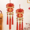 Túi tài lộc đào đông treo tường trang trí Tết